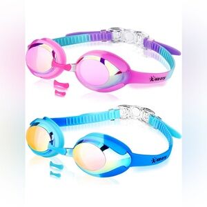 Keary Kids Swim Goggles for Toddler Kids Youth(3-12),Anti-Fog Waterproof Anti-UV